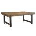 Weathered Wood-Topped Coffee Table
